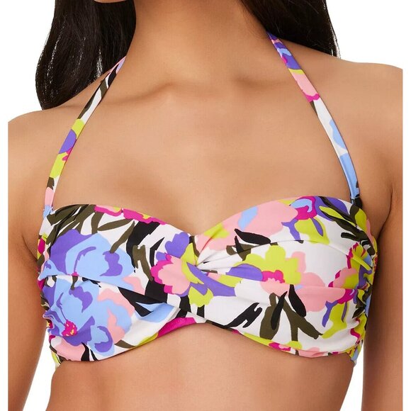 Bar III Paradise Garden Twist Bandeau Bikini Top - Picture 1 of 10